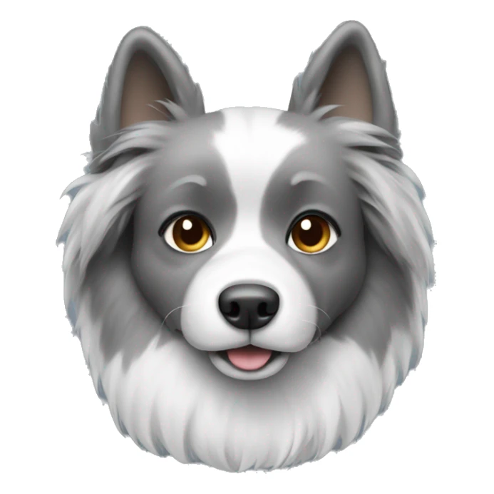 dog with grey and white fur sticker