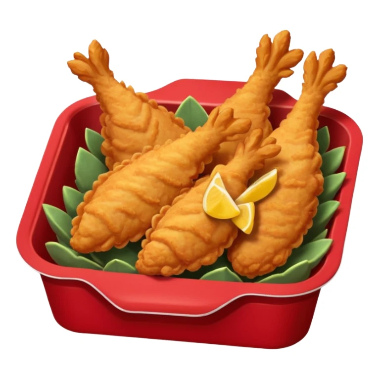 chicken tenders in a red paper tray  sticker