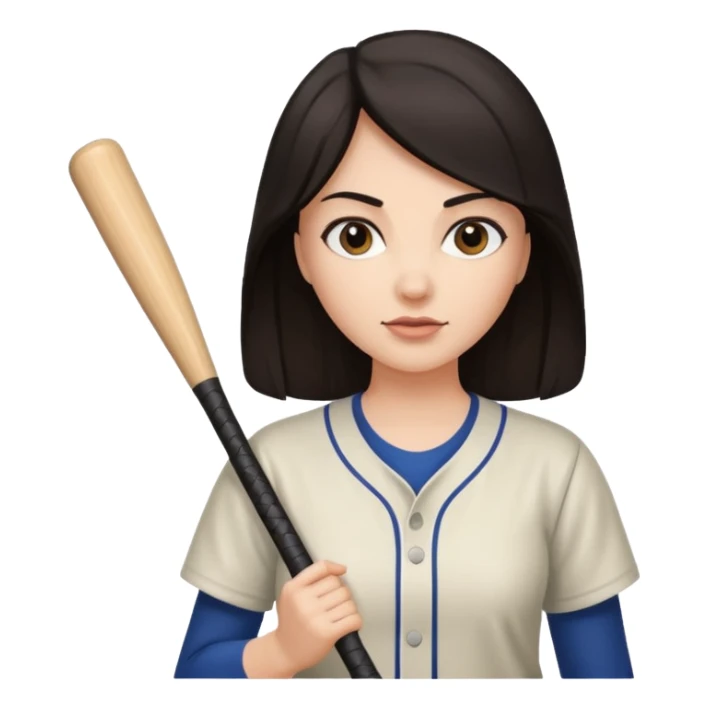 bat and woman with dark hair sticker