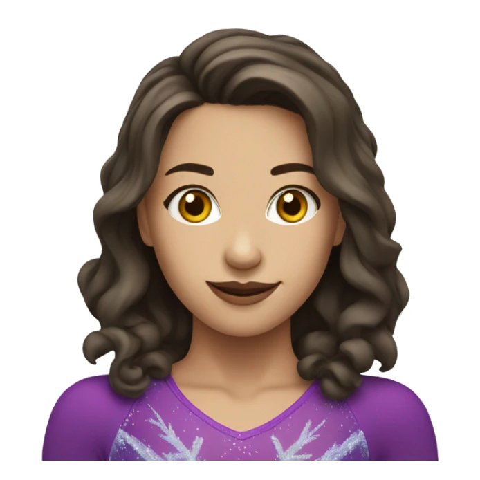 beautiful brunette figure skater sticker