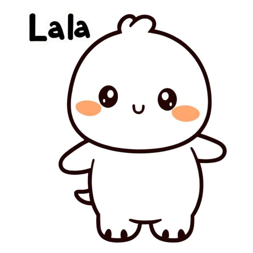 Sign that says LALA LOVES YOU! sticker
