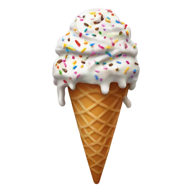 Ice cream with sprinkles melted on the ground sticker