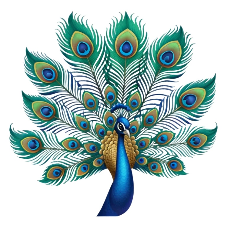 peacock feathers sticker
