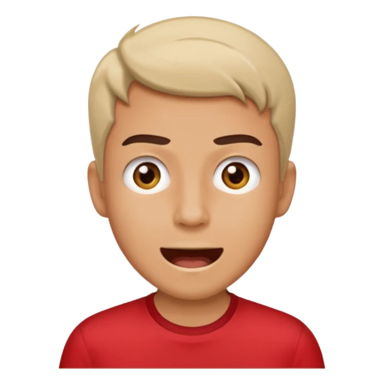 Tourist Character in Red Shirt with A slight expression of excitement and urgency sticker