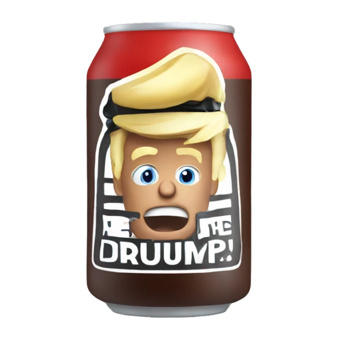 Donald trump drink a cola sticker