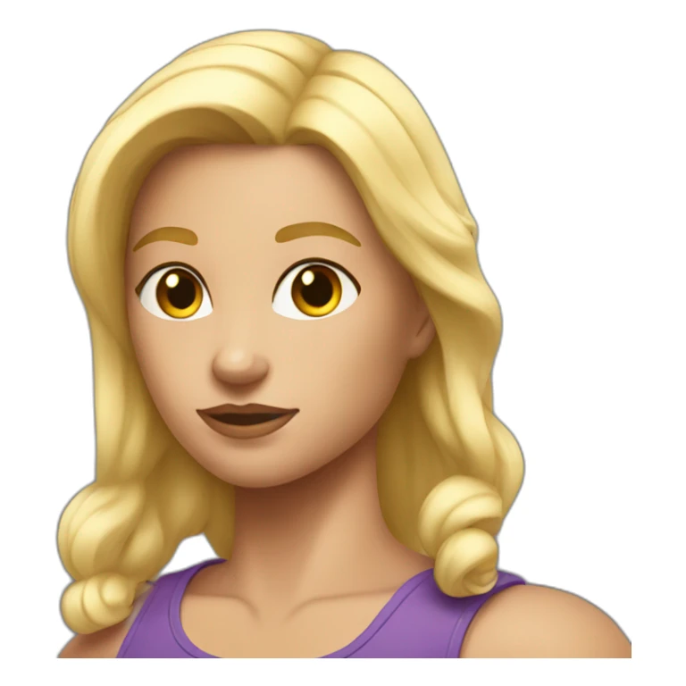Strong muscle blonde girl sticker