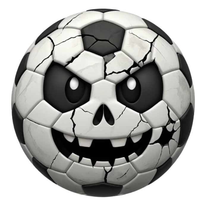BALON DE FUTBOL CON CARAS TERROR sticker