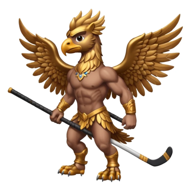 a griffin with a hockey stick sticker