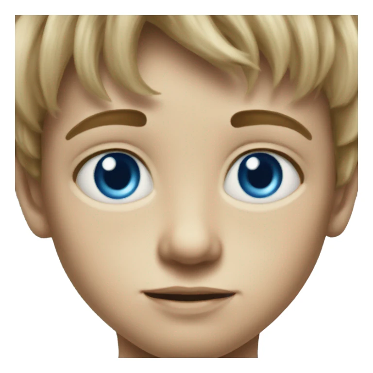 realistic portrait of a boy blue eyes sticker