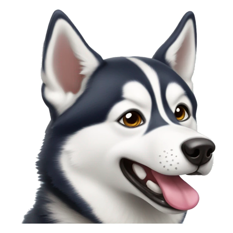 Husky sticking tongue out sticker