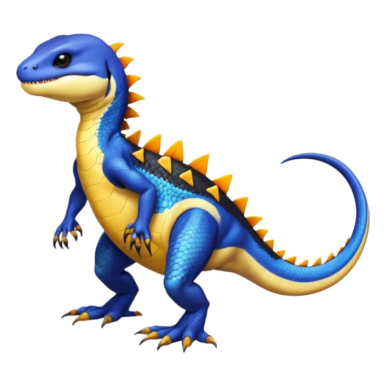 Orca-dragon-reptile-reptilian-lizard-skink-gecko-Digimon-Fakémon-hybrid full body, two legs, arms, tail sticker
