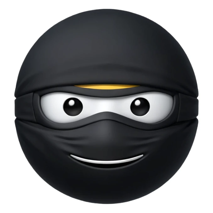 Black fabric Limbless ninja/robber ball sphere! It’s rollable sticker