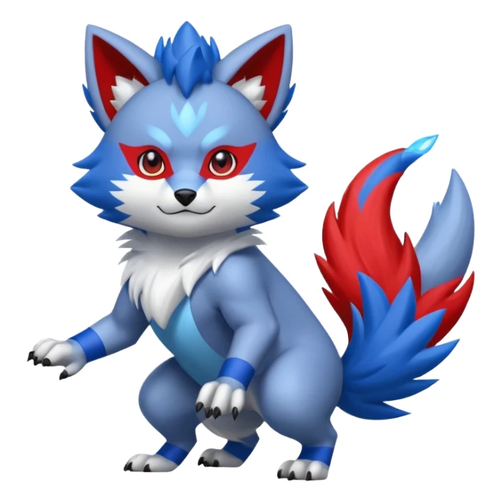 WereGarurumon-Zorua-fusion sticker