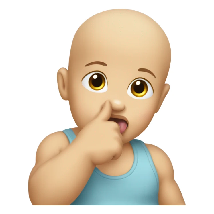 Baby sucking thumb  sticker