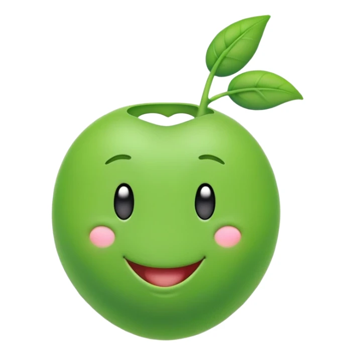 happy green pea wearing airpods sticker