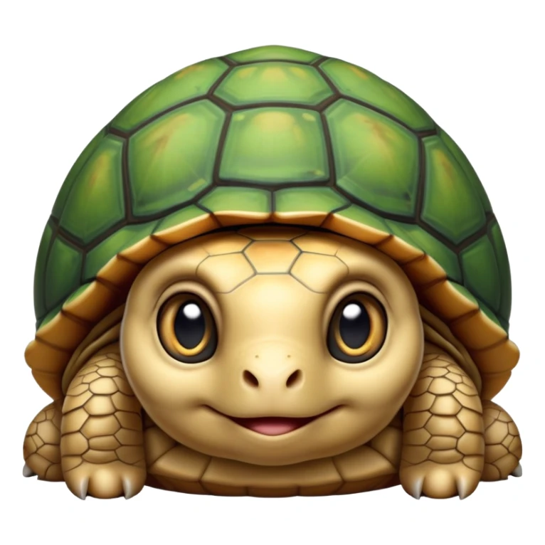 cinematic-baby tortoise-realistic--emoji,,-cute-wise-face-peering-ahead-with-calm-determination,-cute large-eyes-reflecting-centuries of wisdom, sticker