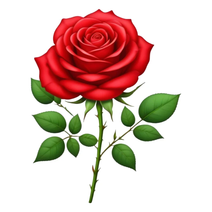 Realistic rose of Persian red color in glamour style sticker