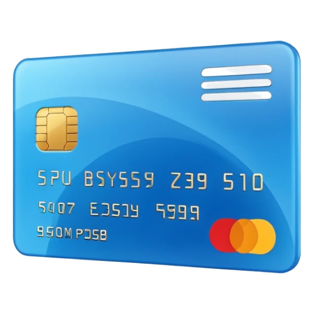 3D style credit card icon, no text sticker