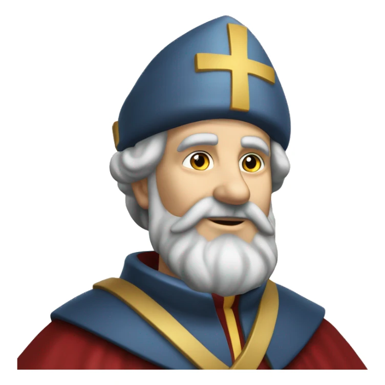 Bisschop Sint Nicolaas grote mijter sticker