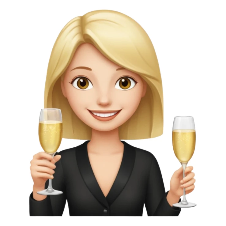 girl with Champagne glass sticker