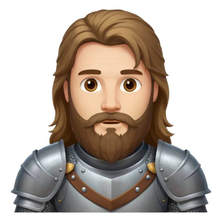 BEARDED Knights long hair long beard sticker