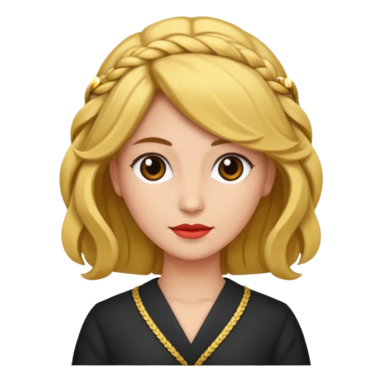 mujer con el pelo recogido para ceremonia sticker