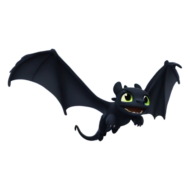 Night fury flying through the night sky sticker