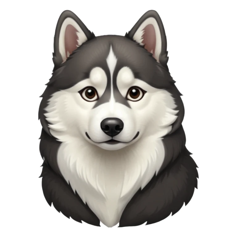 Black and white Siberian husky sticker