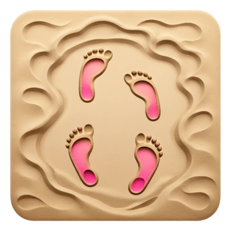 two footprints: child and adult sticker