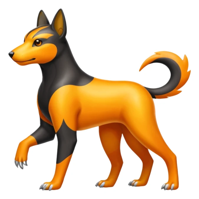 Houndour-Electrike-Fakémon-hybrid-creature (full body)  sticker