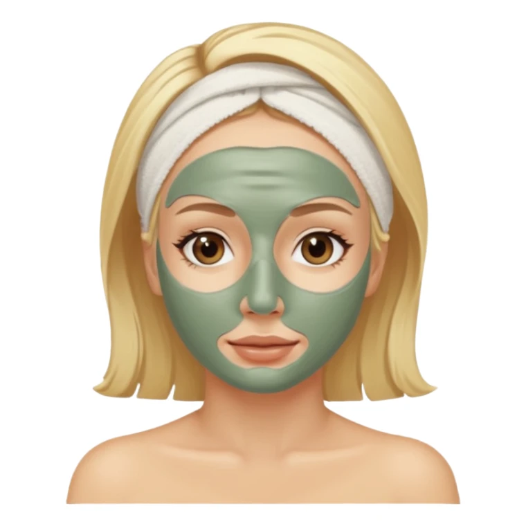 clay mask woman blond sticker