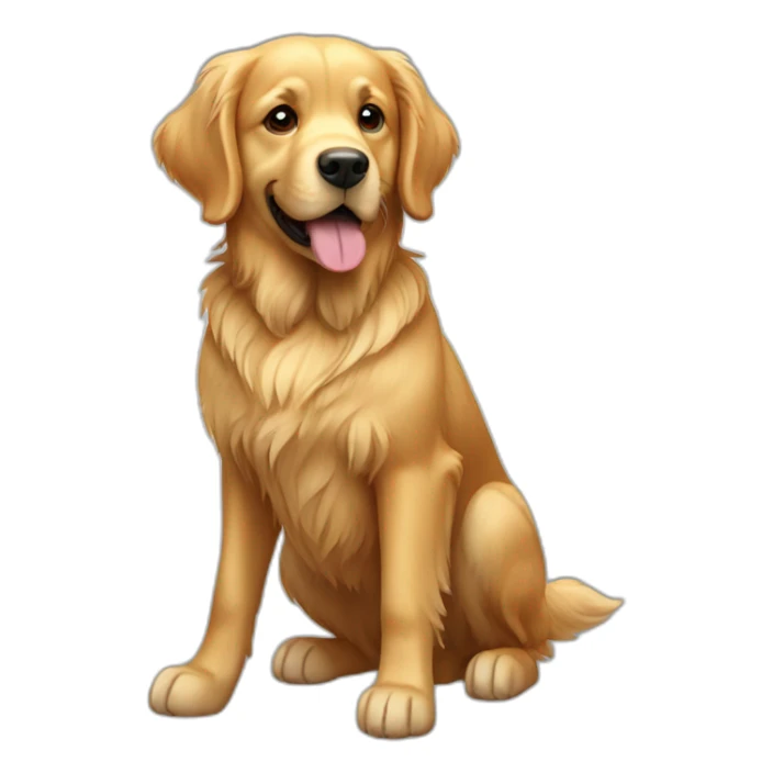 dog golden retriever full body sticker