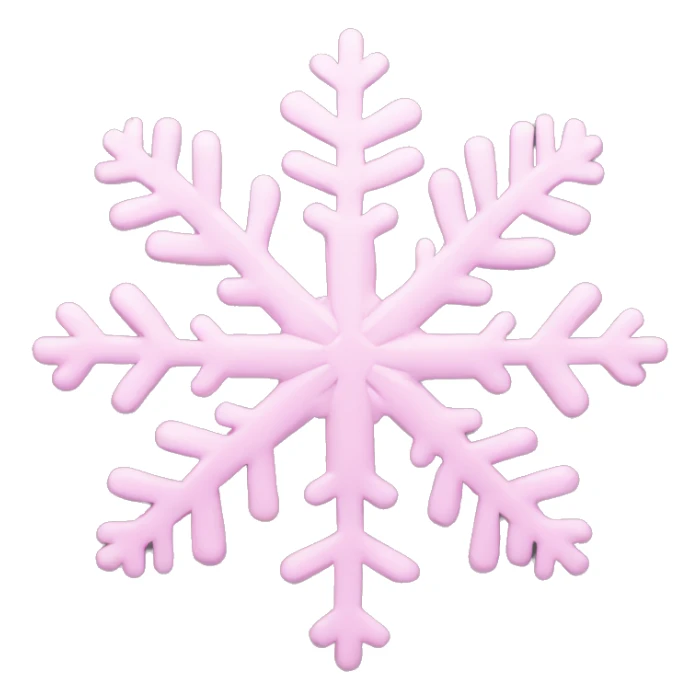 pastel pink snowflake  sticker