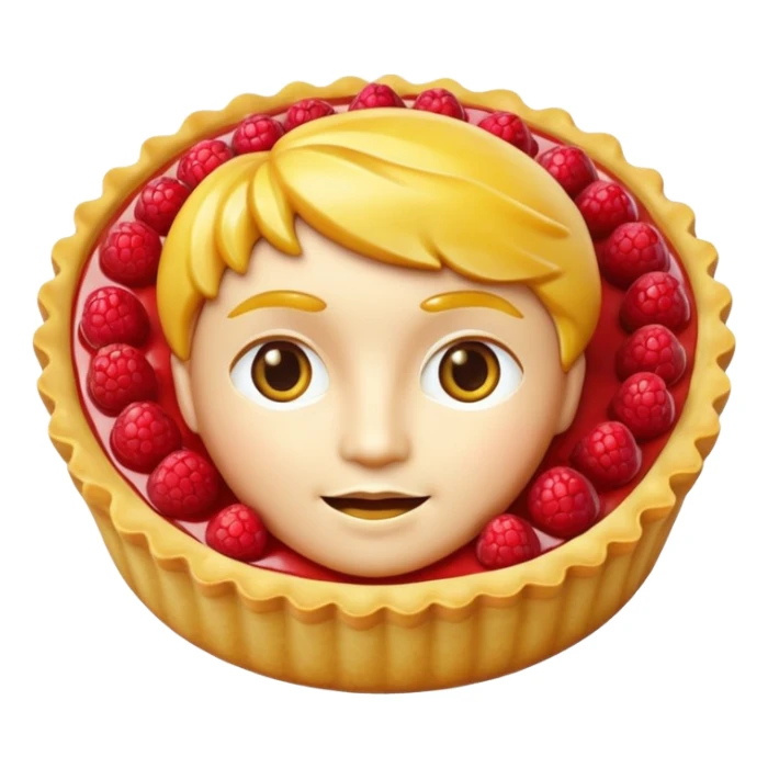 tart food in 3d memoji style sticker