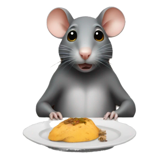 Rat sitting at the End of a dinner table sticker