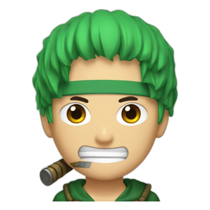 Zoro avec une cicatrice a l'œil droit sticker