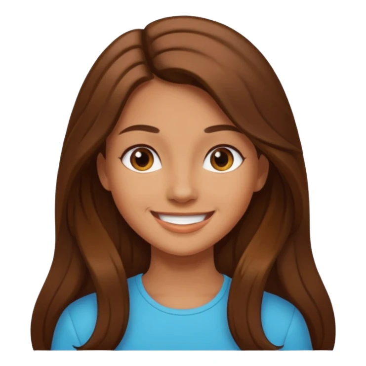 chica de cabello un poco largo color cafe , piel morena sticker