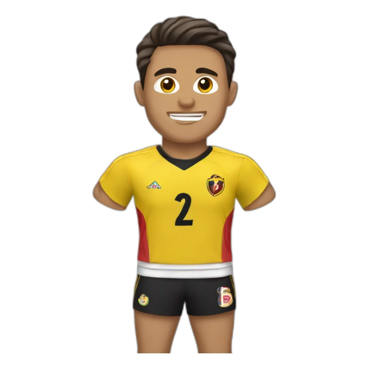 jugador de futbol con playera del chapulin colorado sticker