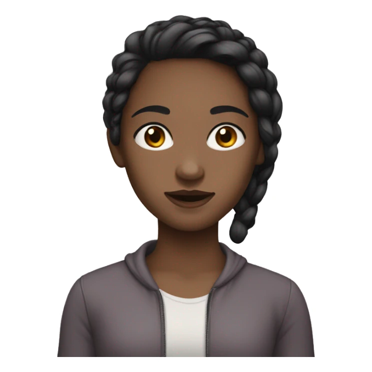 A girls with a dark hair and light skin  sticker