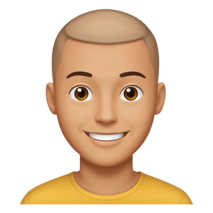 Lightskinned guy with buzzcut sticker