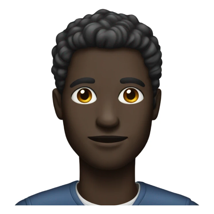 stylish dark-skinned male portrait sticker