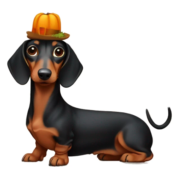 Dachshund ready for Thanksgiving  sticker