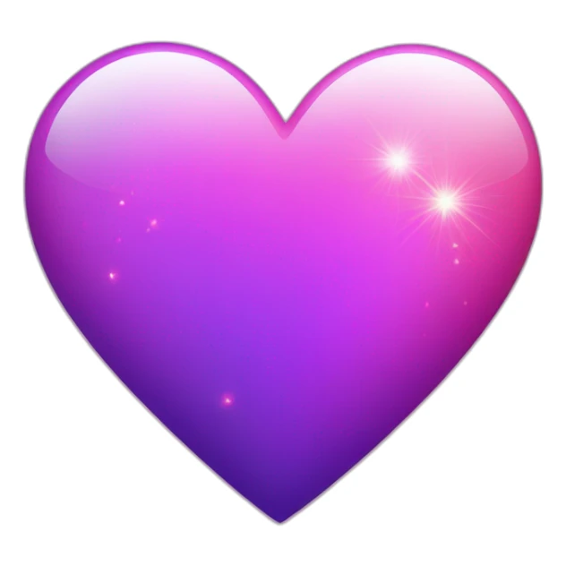 Purple-and-pink-gradient-heart-sparkling sticker