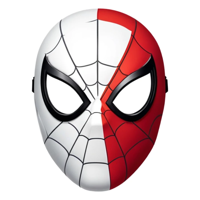 Spider-Man face mask only, classic red mask with white eyes sticker