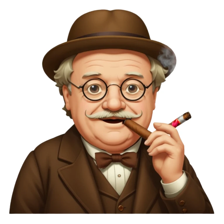 G K Chesterton smoking a cigar sticker