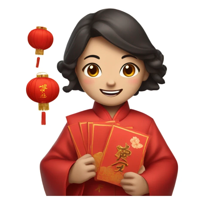 Katherine wishing happy Chinese new year  sticker