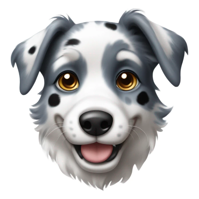 Blue Merle black & white cute Spotted Puppy  sticker