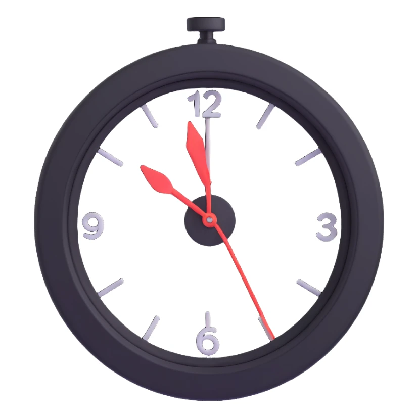 A clock with its hands spinning fast, showing the rapid passage of time. sticker