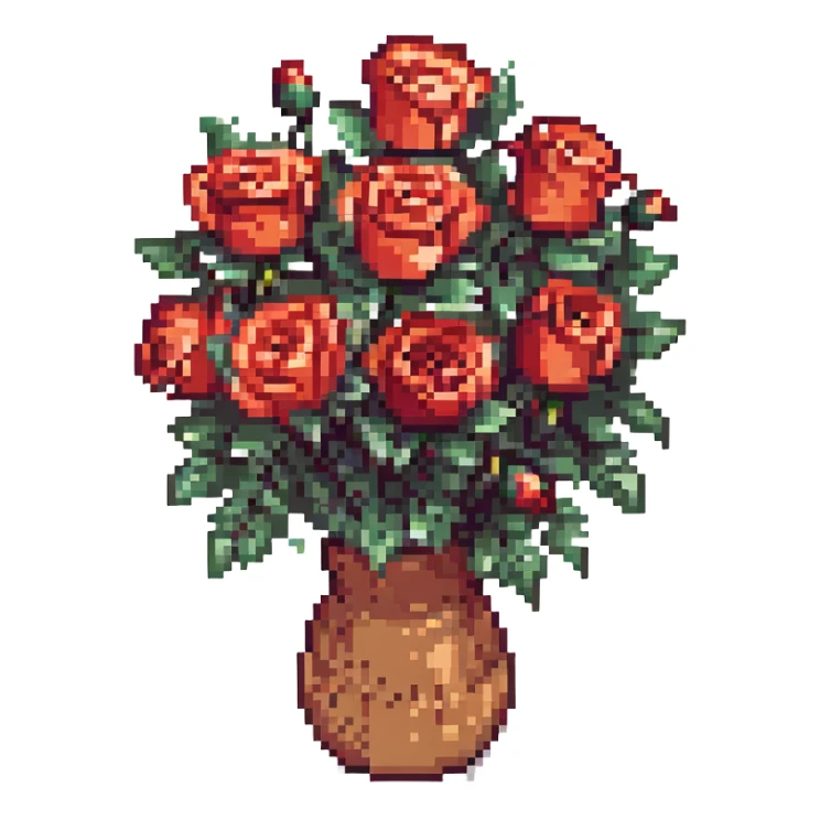 a bouquet of roses sticker