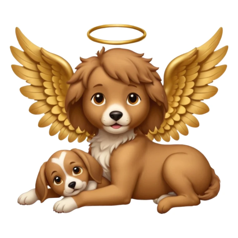 My dogs head on Cupid body sticker